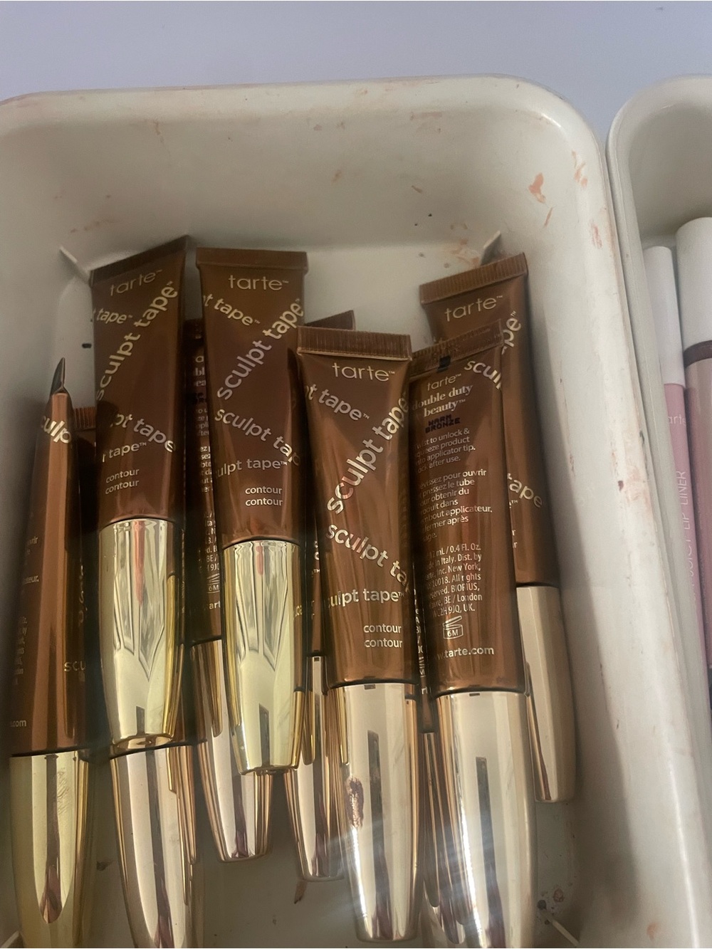 tarte Sculpt Tape Contour Concealer - Bronze Tubes with Gold Accents.